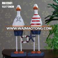 Christmas Gifts 2017 Decorative Couple Resin Duck Figurines Animal Statue Resin Craft Figurine