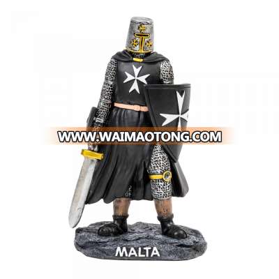 Desk decoration resin medieval templar knight figurine Bobble heads for Funny Bobbleheads