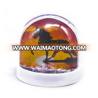 Plastic snow globe/plastic water globe/plastic snowball with photo insert