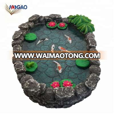 Miniature pond handmade resin garden fairy statues decor miniature fairy garden for ornaments statue gift