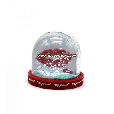 Custom Souvenir Photo Frame Kit Christmas Santa Snowman Plastic Water Snow Globe