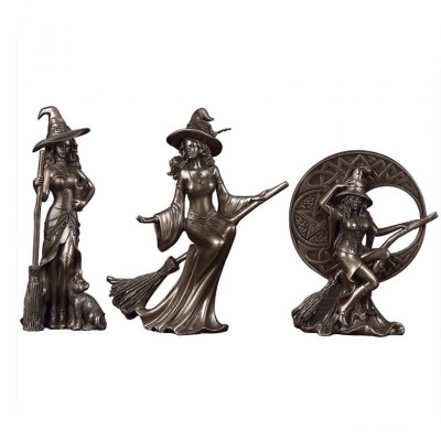 Home Furnishing Articles Resin Copper Sculpture Witch Ornament Figurine Home Decor Improvement